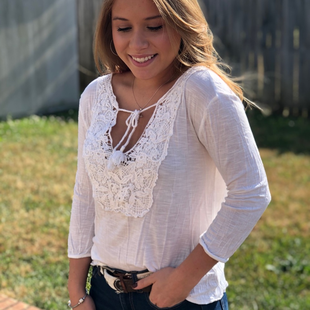White Viscose blouse by American Eagle